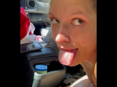  - Compilation video of a real hooker letting a guy cum in her mouth - each time she sucks off every drop