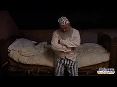  - White hair grandpa fucks teen girlfriend that shows as fairy in his dream