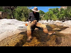  - Pissing on myself and cooling off in a river after a hot day of field work