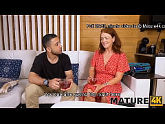  - MATURE4K. Client unites mature pussy with penis in heat of the sauna