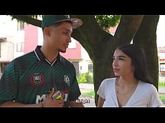  - Big cock Latino guy fucks a very hot petite girl he meets in an outdoor place