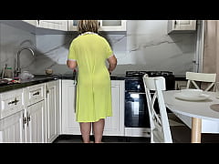  - An experienced old woman with a strong ass took her stepson's cock in her anal