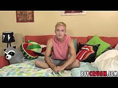  - Interviewed twink jerking off his dick and toying his ass