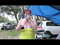  - Blatant Public Display at the local Holiday Park by trashy Kiwi MILF. Trailer