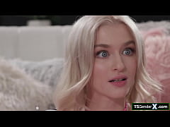  - Teen Emma Rosie is analed by busty tgirl Jade Venus big cock