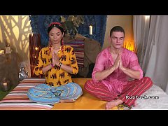  - Asian yoga teacher licked and fucked
