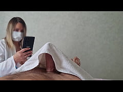  - The beautiful masseuse was shocked to see the client's huge horny cock