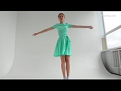  - Dressed flexible brunette Alla Sinichka