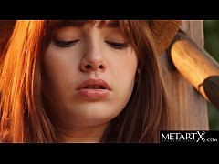  - All-American beauty in a stetson hat strokes her perfect pussy