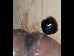  - 3 balls in my asshole big gapes big lips Yammy anal cream with rosebud