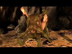  - Goblins Gangbang a Hot Blonde Elf in Their Cave