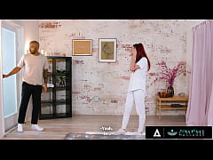  - NURU MASSAGE - Sexy Redhead Masseuse April Snow Has To Gives A Nuru Massage To Her Pervy Roomate