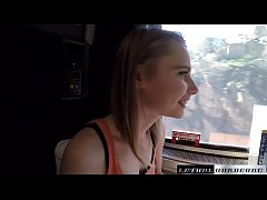  - Catarina gets her teen Russian pussy plowed on a speeding train