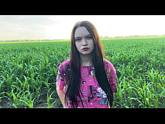  - Stepsister got nervous in the cornfield and found comfort in her stepbrother's big cock