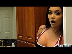  - Busty ebony teen stepdaughter Aaliyah Hadid wants to feel stepdads BWC