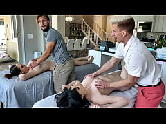  - Stepsons Get After Massage Treat From Their - April Storm, Nickey Huntsman