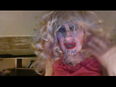  - Sissy Sarah, Craving a Big, Black Cock, Tries Out An 8 Inch Dildo, Wanks Her Clitty, Has A Fag -'A Fag For A Fag' Mistress Said, Ordering Her -'It  Makes You Look Like The Street Corner Whore You Are, Freely Available Any Guy Who Wants You&