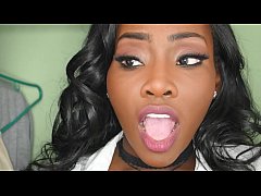  - Horny stepmom spies on her step daughter having sex - black porn