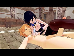  - [Genshin Impact] Чжун Ли решила вернуть долги Итеру своей киской! ~ (короткое)