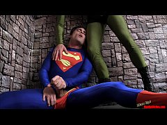  - Superman Submits 2 CBT HANDJOB LYCRA SPANDEX