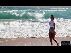  - Two petite MILF models from the Ukraine Ariel and Sofi Ka get naked outdoor