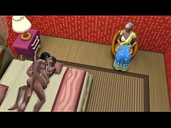  - Indian catches step brother his stepsister having sex believing she's at work and she them to continue sex until the end - Desi mother in law