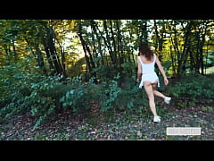  - Real public anal sex near the road with cumshot in mouth. Mia Bandini