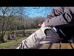  - Risky Wank With Passers By, Plenty Of Cum But Just Flowed Out Cos I was Sitting Awkward