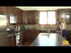  - Mature blonde lesbian shaves her pussy and talks her new friend into tasting it immediately