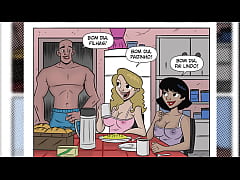  - Irmãs gostosas seduzem o papai para conseguir ir ao baile na favela - HQ Pornô Putarias na Favela - Câmera Caseira