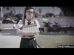  - Nerdy teen take sexual r&period; on bullies n is fucked rough
