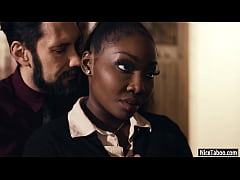  - Curved black MILF Osa Lovely fucked by perverted guy after cock sucking