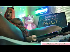  - HONEY COSPLAY ROOM - FIRE CAT -- SexMachine Fucks so Good