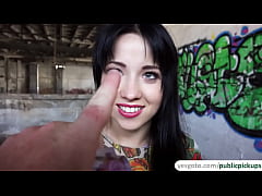  - Sexy Russian teen Taissia Shanti gets down on her knees to suck dick for cash