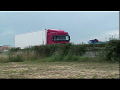  - cute petite 18 year old teen girl public sex gang bang threesome by busy highway