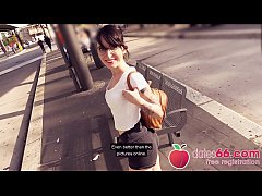  - FILTHY GERMAN fuck doll Lou Nesbit RIDES DICK in public for some naughty fun! (ENGLISH) Dates66.com