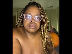  - Happy Halloween ebony babe rides pumpkin