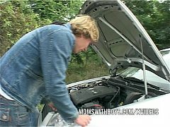  - Brunette Mature Fucks Young Lad Samaritan