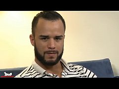  - Javier pulls out his uncut cock, lubes it up & starts jacking