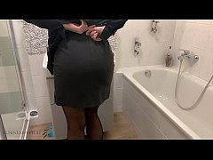  - assistant undress herself after work and takes a sexy shower with pussy cleaning, Business Bitch