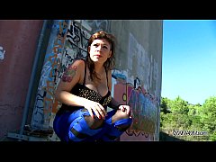  - Extreme big tits tattoo girl fucked in public to ass & swallow