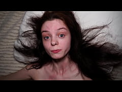  - Skinny brunette loves hard night sex