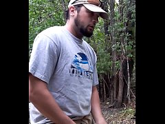  - Soft to hard, outdoors, huge cock. Rainy day.