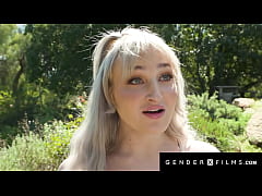  - Blond Trans GF Smashed By Bearded Hunk BF Outdoors - Haven Rose - GenderXFilms