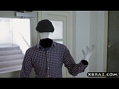  - Huge tits wife fucks an invisible man with a gigantic cock