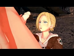  - on Titan - Annie Leonhart gets fucked by Titan - 3D Hentai