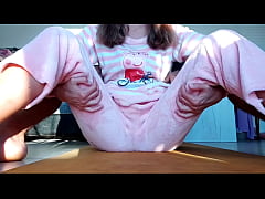  - teasing petite hot sexy horny stepsister with small tits in pajama and taboo touch pussy