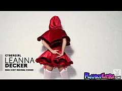  - Little Red Riding Hood Leanna Decker introducing her huge natural boobs