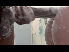 - She begged for anal in the shower, but his massive BBC was way too big to fit. Still dripping wet, she bent over the bed after the shower and took every inch doggystyle, loud moaning as he stretched her out deep close up pov