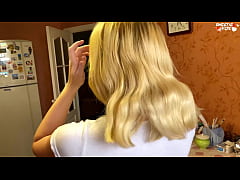  - Guy Unexpectedly Went to the Toilet to StepSister and Received Deep Blowjob